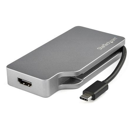 STARTECH.COM USB-C Multiport Adapter - 4-in-1 - Space Gray - 4K CDPVDHDMDPSG